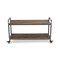 Contemporary Home Living 38.75" Brown and Silver Contemporary Two Tier Cart with Wheels